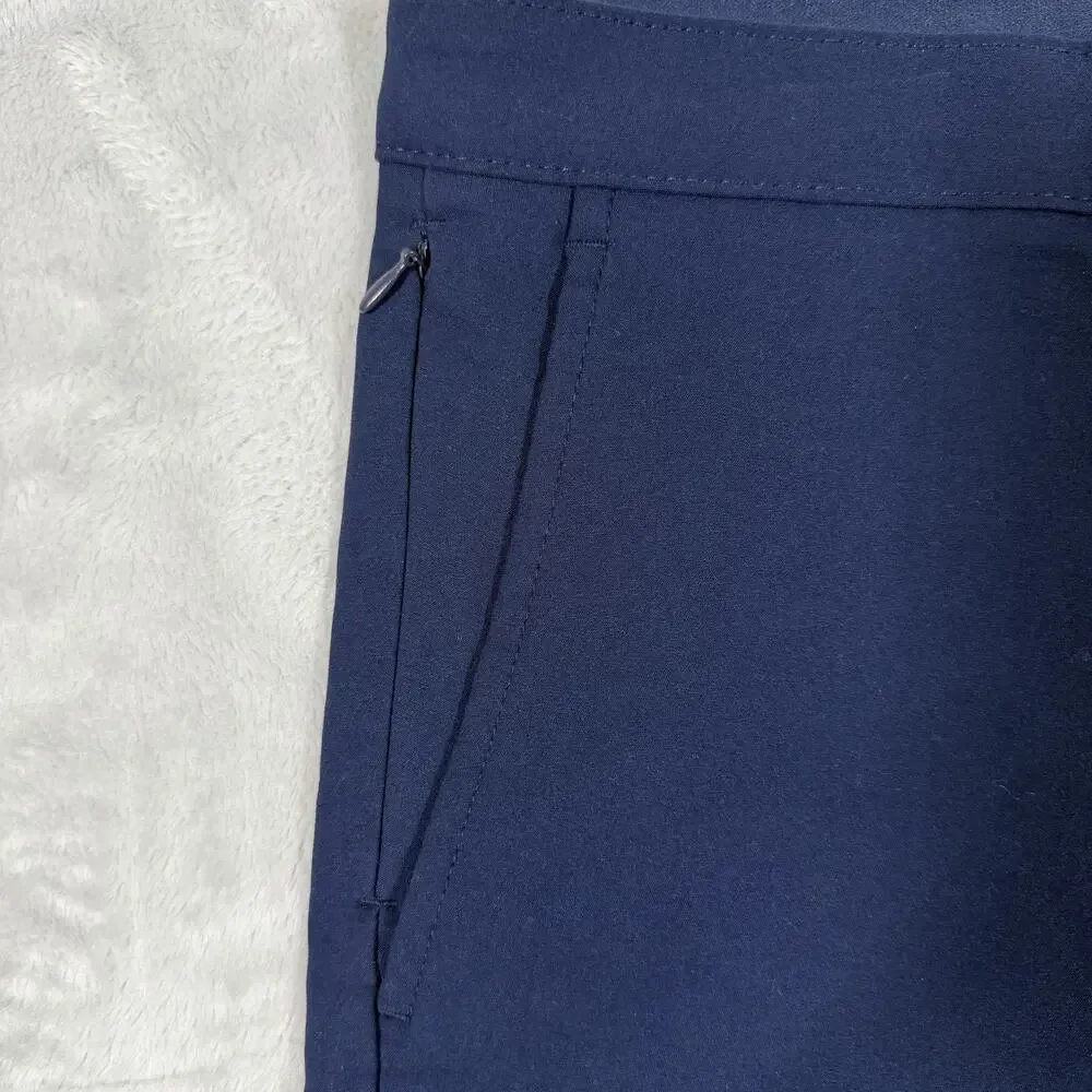 NWT Alfani Alfatech Stretch Tech Shorts 40 Navy Flat Front Golf Smart Casual